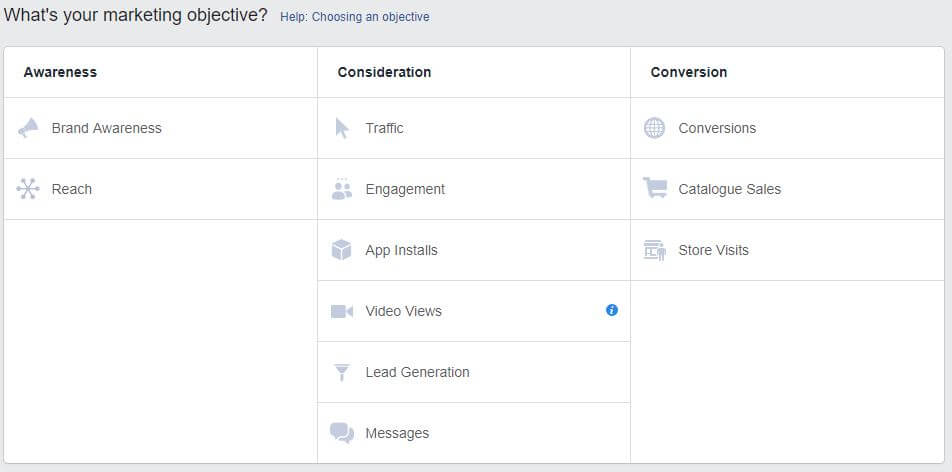 facebook Marketing Objective